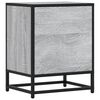 vidaXL Bedside Cabinet Set of 2 Grey Sonoma Engineered wood, steel