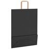 vidaXL Paper Bags 50 pcs with Handles Black 12.6x4.7x16.5"