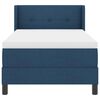 vidaXL Box Spring Bed with Mattress with Mattress Blue 35.4" x 78.7