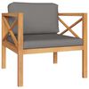 vidaXL Garden Lounge Set Natural wood, Grey