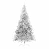 vidaXL Artificial Pre-lit Christmas Tree Silver 82.7" PET