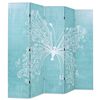 vidaXL Folding Room Divider 78.7x66.9" Butterfly Blue