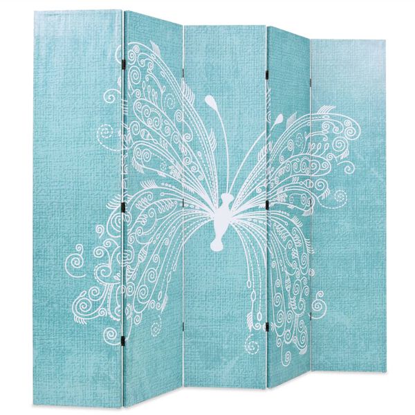 vidaXL Folding Room Divider 78.7x66.9" Butterfly Blue