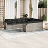 vidaXL Garden Sofa Set Light Grey frame, Dark Grey cushions