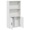 vidaXL Bookcase White Engineered wood Medium Bookcase Rectangular