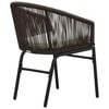 vidaXL Bistro Set Brown PE rattan, tempered glass, powder-coated steel