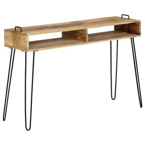 vidaXL Console Table Natural Wood Solid Mango Wood 45.3 x 13.8 x 29.9 in