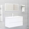vidaXL Sink Cabinet With Basin White Engineered wood, Ceramic Standard