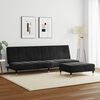 vidaXL Sofa Bed Black Velvet (100% polyester), wood, metal, foam