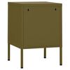vidaXL Nightstand Set of 2 Olive Green Steel Compact