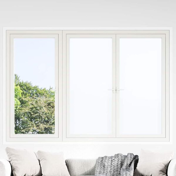vidaXL Window Film Transparent White PVC 17.7 x 196.9 in