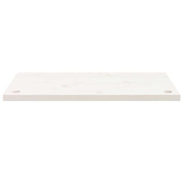 vidaXL Desk Top White 31.5x15.7x1.0" Solid Wood Pine