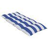 vidaXL Highback Chair Cushion Set of 4 Blue and White Stripe