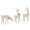 vidaXL Christmas Decoration Set of 3 Gold Fabric, Steel Medium