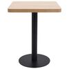 vidaXL Bistro Table Light brown and black MDF 23.6 x 23.6 in Simplistic