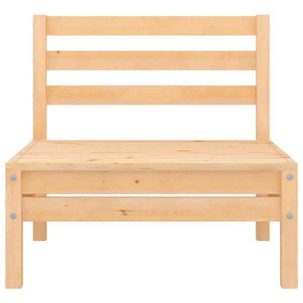 vidaXL Garden Lounge Set Natural Pine Solid Pine Wood Medium Modular