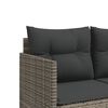 vidaXL Sun Lounger Grey PE Rattan Extra Long Removable Covers