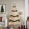 vidaXL Wooden Christmas Tree Natural Solid pine wood Large