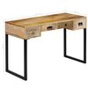 vidaXL Desk Multiple shades of brown Solid mango wood Medium Desk