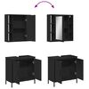 vidaXL Bathroom Furniture Set Black