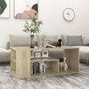 vidaXL Coffee Table Sonoma oak Engineered wood 39.4 x 19.7 x 15.7 in