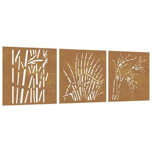 vidaXL Garden Wall Decoration Rusty Corten Steel Medium