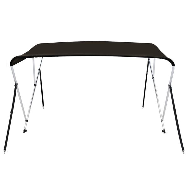 vidaXL 3-bow Bimini Top Black 72.0x63.0x53.9"