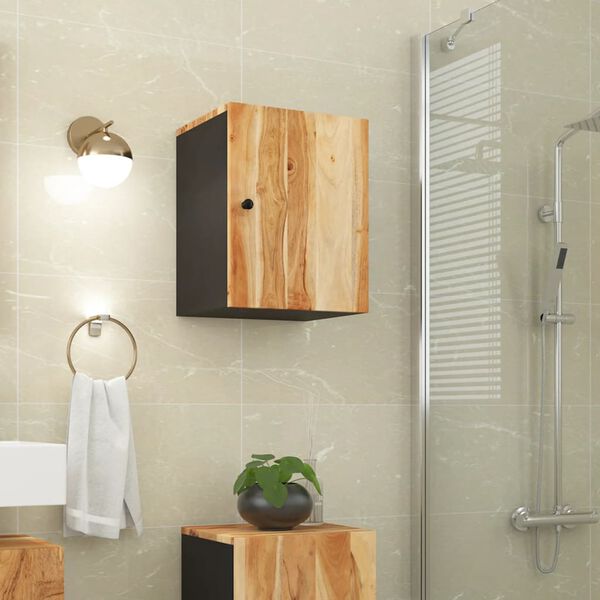 vidaXL Bathroom Wall Cabinet Natural Wood Solid acacia wood, engineered wood