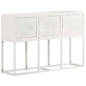 vidaXL Sideboard White Solid mango wood, powder-coated iron Medium