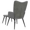 vidaXL Relaxing Chair With Stool Dark Grey 100% Polyester, Steel Regular