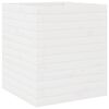 vidaXL Garden Planter White Solid Pinewood Medium Garden Planter