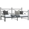 vidaXL Daybed With Trundle Black Steel 42.1 x 79.9 in