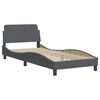 vidaXL Bed Frame Dark Grey Velvet Single Bed Frame Rectangular