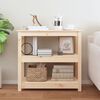 vidaXL Console Table Natural wood Solid pine wood 31.5x15.7x29.1 in