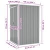 vidaXL Garden Shed Grey Galvanized steel, metal Medium Storage