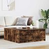 vidaXL Coffee Table Smoked oak Engineered wood 39.4 x 39.4 x 15.7 in