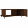 vidaXL Coffee Table Brown Oak Engineered Wood, Iron Medium Coffee Table