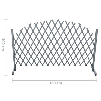 vidaXL Trellis Fence Solid Firwood 5.9'x3.3' Gray