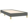 vidaXL Bed Frame Dark Grey Polyester, Plywood, Engineered Wood Twin XL