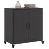 vidaXL Sideboard Black Cold-rolled steel Medium Sideboard Rectangular
