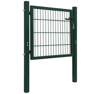 vidaXL 2D Fence Gate (Single) Green 41.7"x51.2"