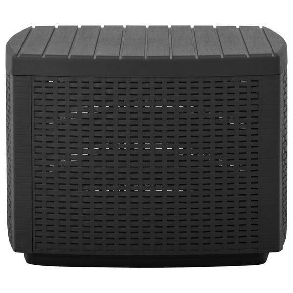 vidaXL Garden Table Grey Plastic Lightweight Garden Table Square