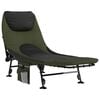 vidaXL Fishing Bed Green Steel Standard Foldable Fishing Bed