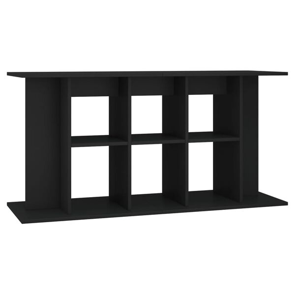 vidaXL Aquarium Stand Black Engineered wood Large Storage