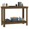 vidaXL Work Bench Honey Brown 43.3x19.7x31.5" Solid Wood Pine