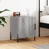 vidaXL Bedside Cabinet Gray sonoma Engineered wood, Iron Medium Storage