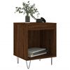 vidaXL Bedside Cabinet Set of 2 Brown Oak Engineered wood, metal