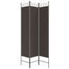 vidaXL 3-Panel Room Divider Brown 47.2"x78.7" Fabric