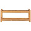 vidaXL Bench Natural Solid teak wood 47.2 in Bench Rectangular