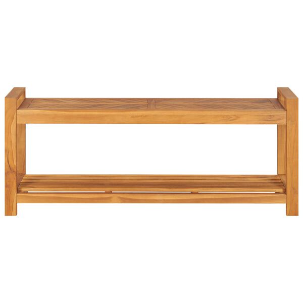 vidaXL Bench Natural Solid teak wood 47.2 in Bench Rectangular
